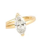Кольцо Marquise из желтого золота с бриллиантами 2