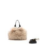 small Dua faux-fur trim tote bag 1