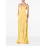 strapless pleated maxi dress 2