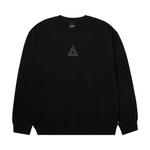 Свитшоты HUF Triple Triangle Embroidered Crew 'Black/Grey' 1