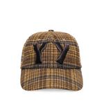 Heart Bone check-pattern embroidered-logo baseball cap 1