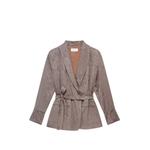 damask-jacquard wrap blazer 1