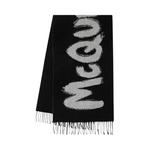 Шарфы Alexander McQueen Graffiti Scarf 'Black' 1