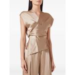 wrap-design sleeveless blouse 1