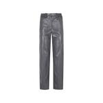 elasticated-waistband faux-leather trousers 1