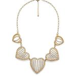 crystal-embellished heart-motif necklace 2