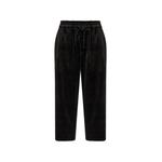 velvet drawstring-waist trousers 1