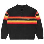 Топы Corteiz Gradient Half Knit Zip Pullover «Black» 1