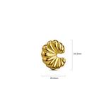 Серьги-гвоздики Ridged Crescent Gold с золотым покрытием 4