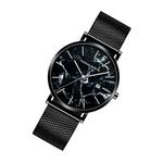 Мужские кварцевые часы Marquina Black из нержавеющей стали 2
