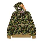Молнии BAPE ABC Camo Shark Half Zip Pullover Hoodie 'Green' 3