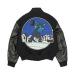 Бомберы Off-White Hammer Leather Over Bomber 'Black/Blue' 2