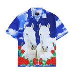 Рубашки Pleasures White Horse Camp Shirt 'Blue' 1