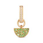 Liberté Half Moon tsavorite and diamond charm 2