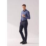 Темно-синяя полосатая рубашка slim fit 2