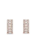 Серьги-кольца Eclipse Akoya из розового золота с жемчугом и бриллиантами 1