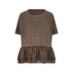 ruffled-hem T-shirt 1