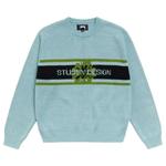 Свитеры Stussy Striped Hibiscus Sweater 'Пыльно-голубой' 1