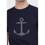 Футболка с принтом Anchor Bones Print Graphic Blue Short Sleeves Regular Fit 6