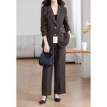 Однобортный приталенный костюм YGH-EQ8908set 3