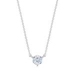 Платиновое колье Classic 3-Prong Round с бриллиантами 2