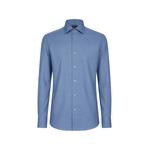 semi-spread collar curved-hem shirt 1
