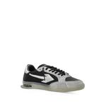 panelled leather sneakers 2