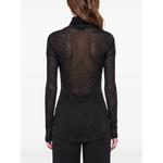 sheer draped-neck top 3