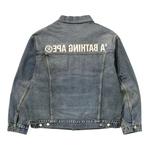 Джинсовые куртки BAPE Distressed Denim Trucker Jacket 'Light Indigo' 2