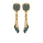 Miki Malachite clip-on earrings 1