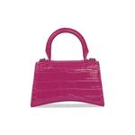 Ручки Balenciaga Hourglass XS Croc Embossed Top Handle Bag 'Pink' 2