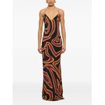 Labirinto-print crêpe de chine maxi dress 2
