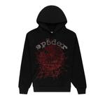 Худи Sp5der Rhinestone OG Web V2 Hoodie 'Black' 1