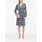 geometric-print belted midi dress 2