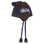Шапки Stussy Hawaiian Earflap Beanie 'Brown' 2
