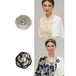 Броши из ткани в клетку OffWhite & Black (2 штуки) 1