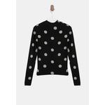 Блуза в горошек с высоким воротом 6
