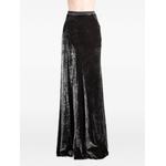 crushed-velvet panelled maxi skirt 2