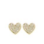 Серьги Caviar Heart из желтого золота с бриллиантами 1