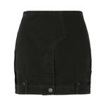 Юбка Balenciaga джинсовая мини с перевернутым низом «Peach Pitch Black» 1