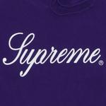 Худи Supreme Embroidered Script Hooded Sweatshirt 'Purple' 2