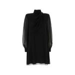 draped silk-crepe dress 1
