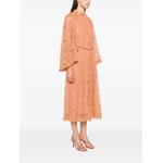 lace-overlay ruffled midi dress 2