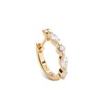 18K recycled yellow gold Marilyn diamond hoop earring 2