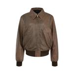Бомбер R13 Boyfriend Leather Bomber 'Коричневый' 1