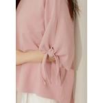 Топ с текстурой и завязками на рукавах [AB20996] 4