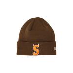 Бини Supreme x New Era S Logo Beanie «Brown» 1