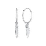Серьги Creole Feather Boho с кристаллами Swarovski® 2