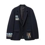 Блейзер Undercover Wool One Button Jacket 'Темно-синий' 1