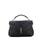 Большая сумка на плечо Classic Monogram College Bag Matelasse Chevron Leather 1